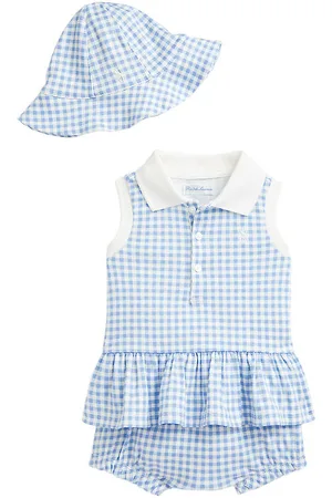 Ralph Lauren SommersÃ¦t - Top/Bloomers/Sommerhat - BlÃ¥ternet