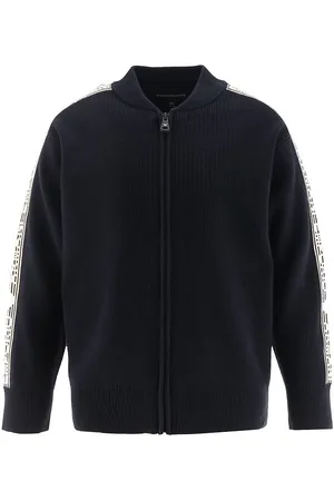 Emporio Armani Cardigan - Strik - Navy/Hvid