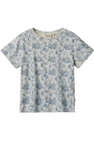 WHEAT T-shirt - Ella - Blue Summer Flowers