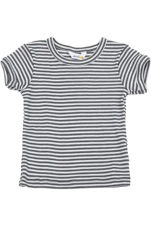 Joha Bluse K/Ã - Rib - Uld/Silke - MÃ¸rkegrÃ¥