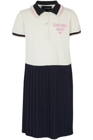 Emporio Armani Kjole - Off White/Navy