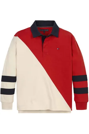 Tommy Hilfiger Polobluse - Colorblock Rugby - RÃ¸d/Hvid