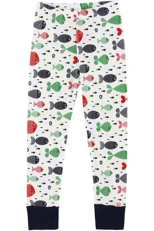 Katvig Leggins - Hvid m. Fisk