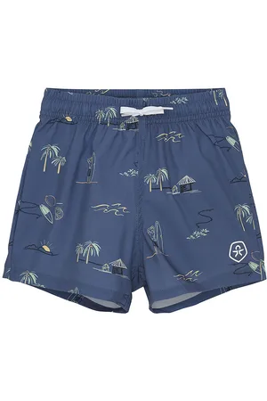 Color Kids Badeshorts - AOP - Vintage Indigo