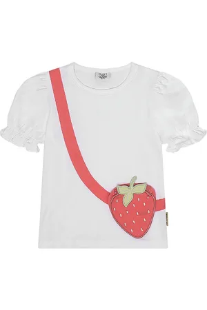 Hust and Claire T-shirt - Alma - White m. JordbÃ¦rpung