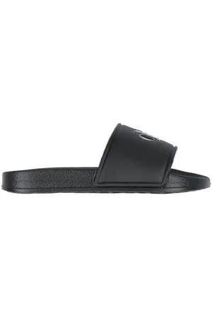 Calvin Klein Badesandaler - Logo Print Pool Slide - Sort