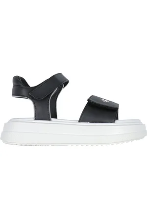 Calvin Klein Sandaler - Velcro - Sort/SÃ¸lv