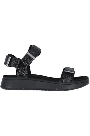 Woden Sandaler - Line Glitter - Sort