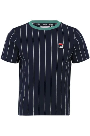 Fila T-shirt - Leba - Black Iris/Bright White Striped