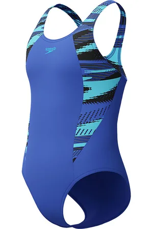 Speedo Badedragt - HyperBoom Splice Muscleback - BlÃ¥ m. Print