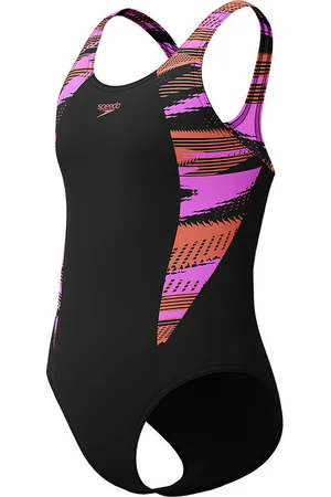 Speedo Badedragt - HyperBoom Splice Muscleback - Sort m. Lilla
