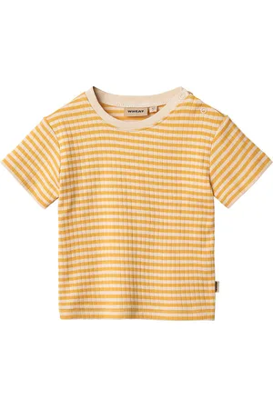 WHEAT T-shirt - Fabian - Yellow Rib Stripe