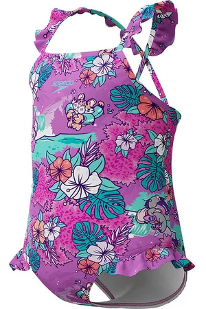 Speedo Badedragt - Lear To Swim - Lilla m. Blomster