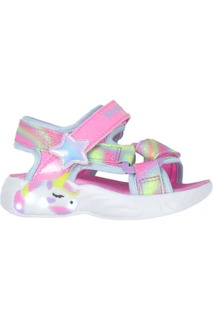 Skechers Sandaler m. Lys - Dreamy Unicorns - Pink/Multi