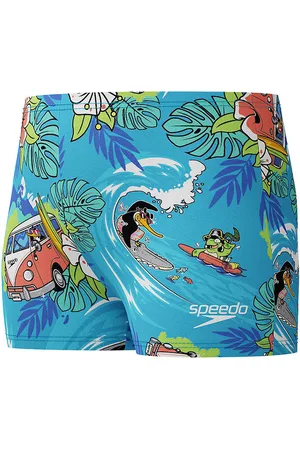 Speedo Badebukser - Learn To Swim - BlÃ¥ m. Print