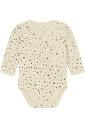 FIXONI SlÃ¥-om Body l/Ã¦ - Shadow Gray m. Blomster