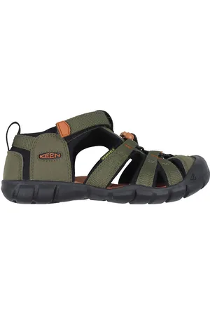 Keen Sandaler - Seacamp II CNX Y - Dark Olive/Gold Flame