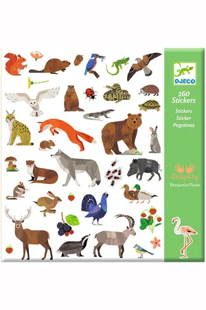 Djeco KlistermÃ¦rker - 160 stk - Fauna