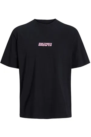 JACK & JONES T-shirt - JcoInterlude - Black m. Tekst