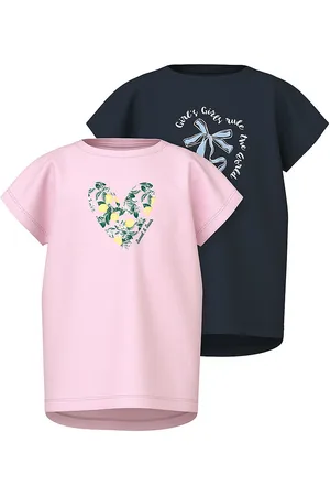 NAME IT T-shirt - NkfVigea - 2-pak - Ballerina/Dark Sapphire