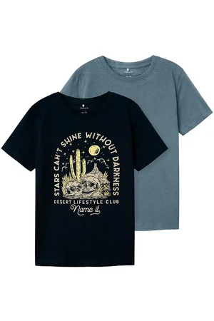 NAME IT T-shirt - NkmHansi - 2-pak - Navy Blazer/Blue Mirage