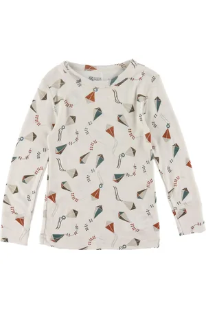 Katvig Bluse - Uld - Off White m. Drager
