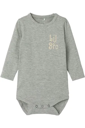 NAME IT Body l/Ã¦ - NbmLaby - Grey Melange