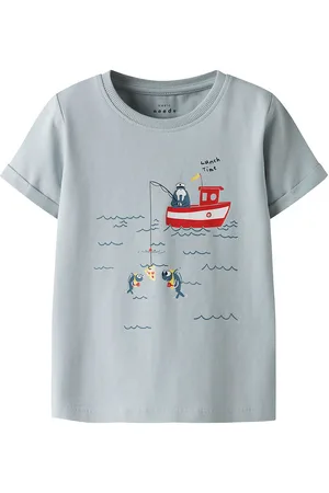 NAME IT T-shirt - NmmVux - Pearl Blue/Lunch time