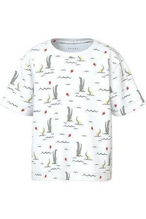 NAME IT T-shirt - NmmValther - Bright White/Fish Alligator