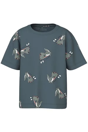 NAME IT T-shirt - NmmValther - Blue Mirage/Dino Surf