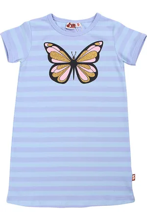 DYR Cph Kjole - loud - Lila/Baby Blue Sommerfugl