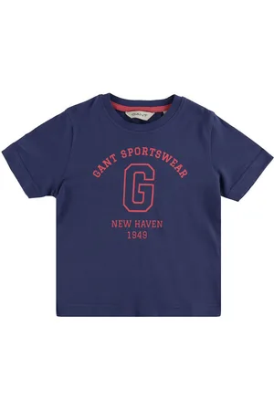 GANT T-shirt - Arch - Dusty Navy m. Print