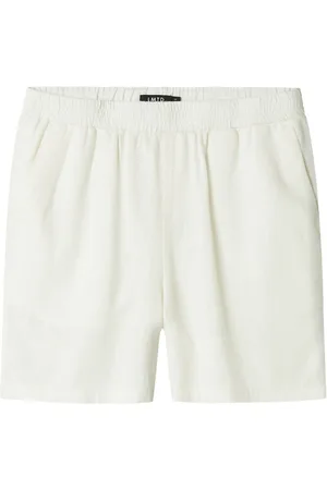LMTD Shorts - Viskose/Hør - Noos - NlnFinen - White Alyssum