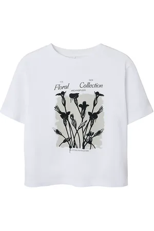 NAME IT T-shirt - NkfDagmar - Bright White/Floral Col