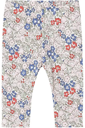 NAME IT Leggings - Modal - NmfHaile - Bright White m. Blomster