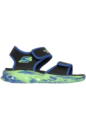 Skechers Sandaler m. Lys - Lights Sola - Sort/Blå