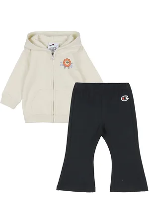 Champion Sæt - Cardigan/Bukser - Off White/Sort m. Logo