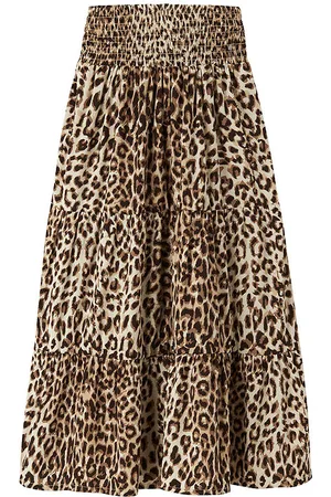 NAME IT Nederdel - NkfVinaya - Sort/LEOPARD AOP