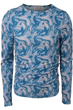 Hound Bluse - Graphic Top - Cobalt Blue Mix