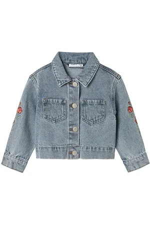 NAME IT Denimjakke - NmfConny - Lyseblå Denim/Rose