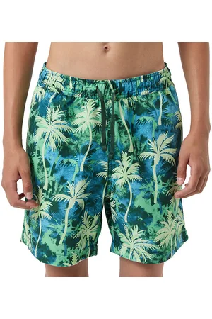 Björn Borg Badeshorts - Print - Grøn/Blå m. Palmer