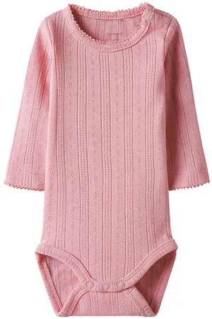 NAME IT Body l/æ - NbfHappy - Cameo Pink m. Hulmønster