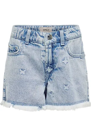 ONLY Shorts - KogRobyn - Lyseblå Denim/Sommerfugl