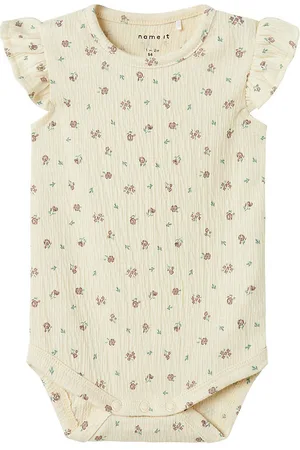 NAME IT Body u/æ - NbfJannis - Bleached Sand m. Blomster
