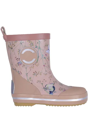 Mikk-Line GummistÃ¸vler - Wellies - Warm Taupe m. Blomster