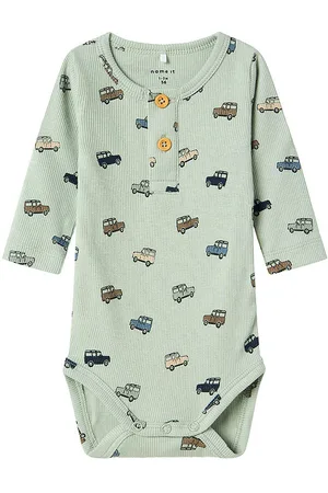 NAME IT Body l/æ - Rib - NbmHukab - Aqua Gray m. Biler