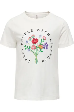 ONLY T-shirt - KogEmma - Cloud Dancer/Bouquet Coll 2/2025