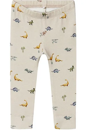NAME IT Leggings - NbmFaurus - Nacreous Cloud m. Dinosaurer