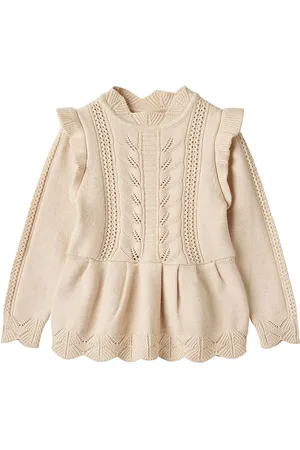 Fliink Bluse - Strik - Viskose - Alilly Peplum - Sandshell