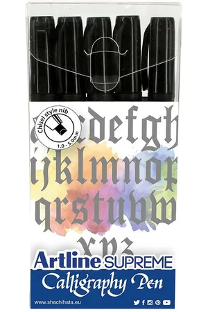 Artlinea Tuscher - Supreme Calligraphy Pen - 5 stk. - Sort